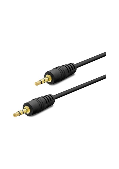 Profesyonel 3.5 Mm Aux Kablo 10 Metre Siyah Ses İletimi
