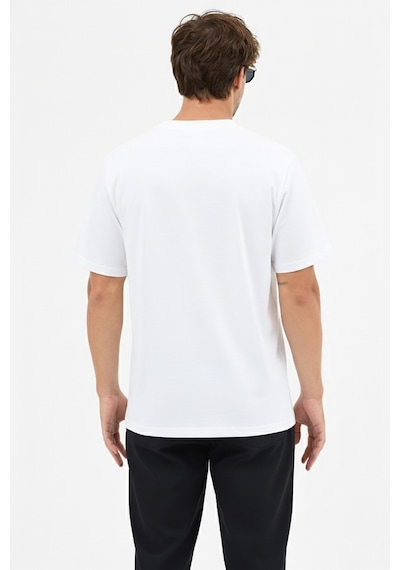Goffra Erkek Premium Kalite Yoğun Dokulu Pamuklu T-shirt Beyaz M101-r0220-01 Beyaz
