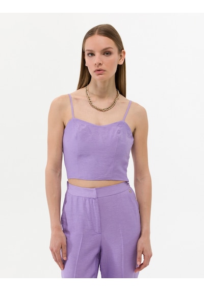 Pierre Cardin Kadın Eflatun Kısa Kollu Bluz 50269351-vr149 Eflatun