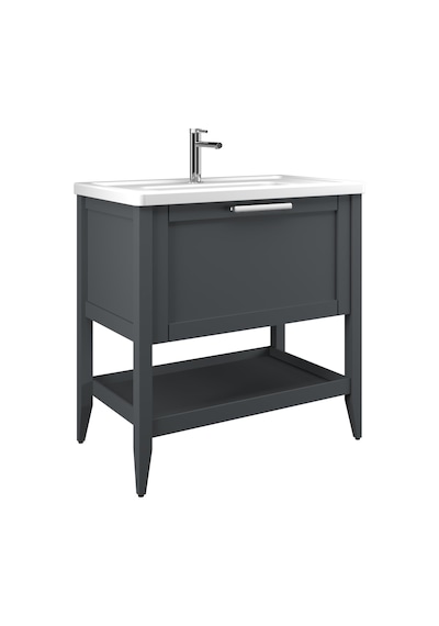 Orka Bastle 65 Cm Mat Antrasit Banyo Dolabı Ve Boy Dolabı Takımı Antrasit Orka Bastle 65 Cm Mat Antrasit Banyo Dolabı Ve Boy Dolabı Takımı Antrasit