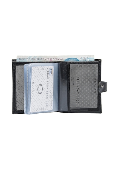 Tergan Siyah Deri Unisex Kredi Kartlık 01323B06