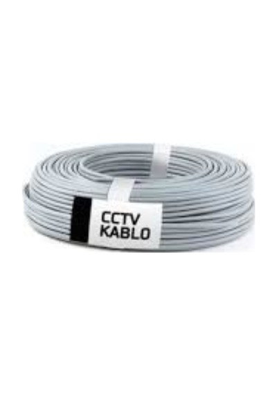 Aren 2x0,50 Mm Cctv Kablo Gri Güvenlik Kamerası Besleme Kablosu 10 Metre