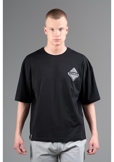 Maraton Sportswear Oversize Erkek Bisiklet Yaka Kısa Kol Basic Siyah T-shirt 22694-siyah Siyah