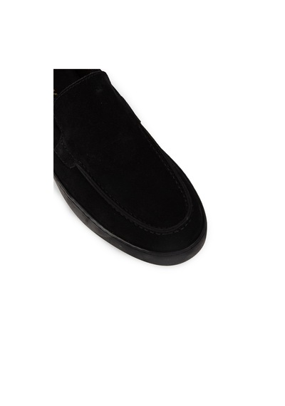 Deery Erkek Hakiki Süet Siyah Loafer Ayakkabı - 01993msyhc01 Siyah