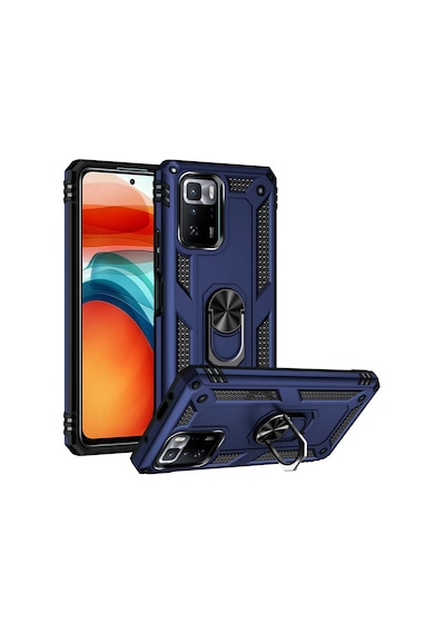 Xiaomi Poco X3 Gt Kılıf Kamera Koruyucu Manyetik Standlı Tank Koruma Vardar Mavi