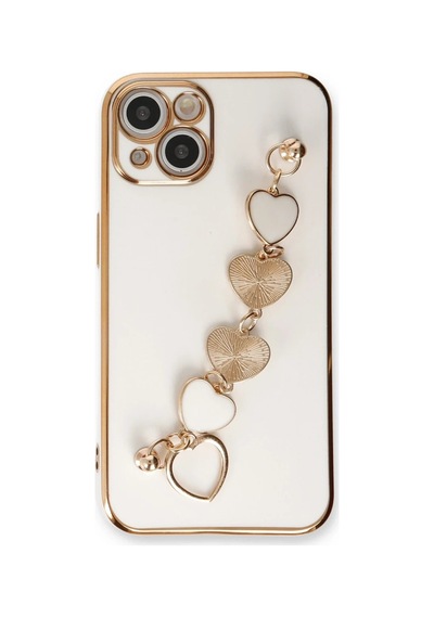 Apple Apple Uyumlu iPhone 14 Plus Kılıf Esila Silikon - Beyaz 0.2M-Çok Renkli