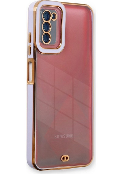 Cosmotex Newface Samsung Galaxy Uyumlu  A03s Kılıf Liva Lens Silikon - Lila