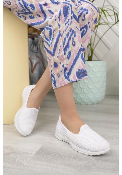 Nesil Shoes Dvm 901 Beyaz Anatomik Esnek Kadın Yürüyüş Ayakkabısı-beyaz Beyaz