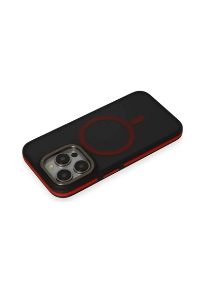 Joko Apple İphone 15 Pro Rocky Magsafe Kapak - Siyah-kırmızı