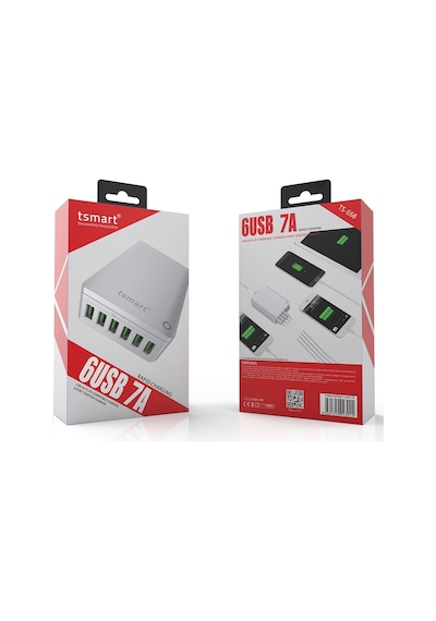 Tsmart 6 Usb Çıkışlı 7A Ev Şarj Cihazı