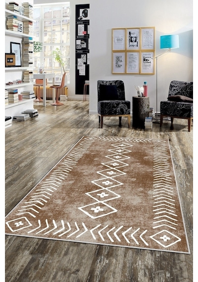 West Home Dijital Baskı Yıkanabilir Kaymaz Taban Salon Halısı Mutfak Halısı Yolluk Ve Banyo Paspası Wh 375 Sand