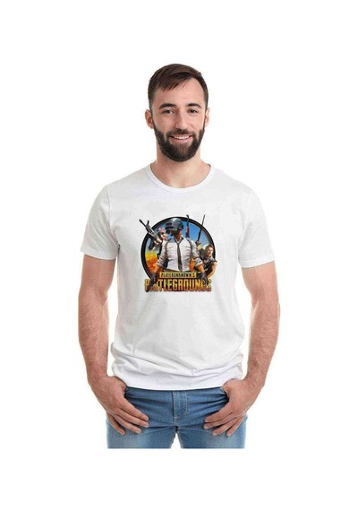 Pubg Baskılı Beyaz Erkek Tshirt (531001314)