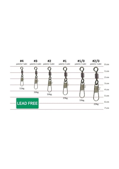 COH Rolling Swivels with interlock snap-Fırdöndülü Klips - 3