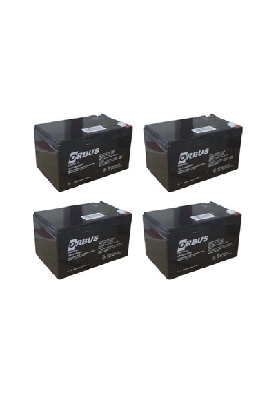 Orbus 4'lü Paket 12volt 12 Amper Agm Akü Ebatlar: 150x97x95mm