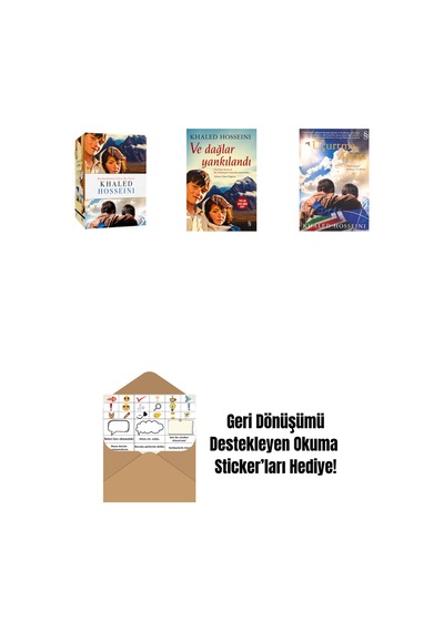 Khaled Hosseini - Kutulu Set + Ve Dağlar Yankılandı + Uçurtma Avcısı + Okuma Sticker'ları