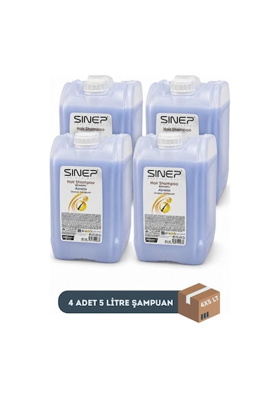 Sinep Profesyonel Protein İçerikli Onarıcı Şampuan 5 Litre X 4 Adet 1 Koli
