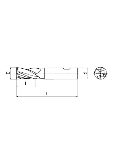 Fett 3,5mm Zps Dın844 Hss Co8 Kısa Parmak Freze