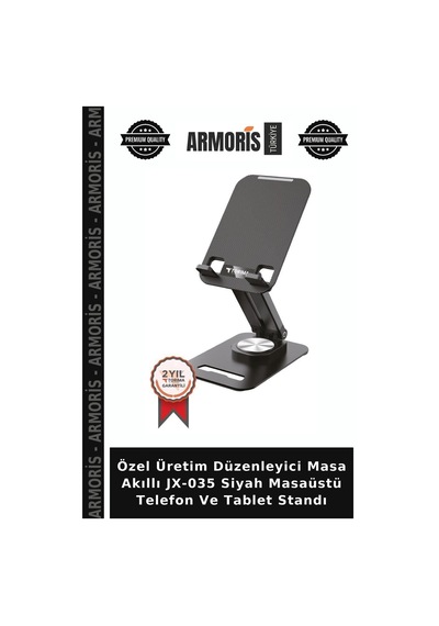 Özel Üretim Düzenleyici Masa Akıllı Jx-035 Siyah Masaüstü Telefon Ve Tablet Standı