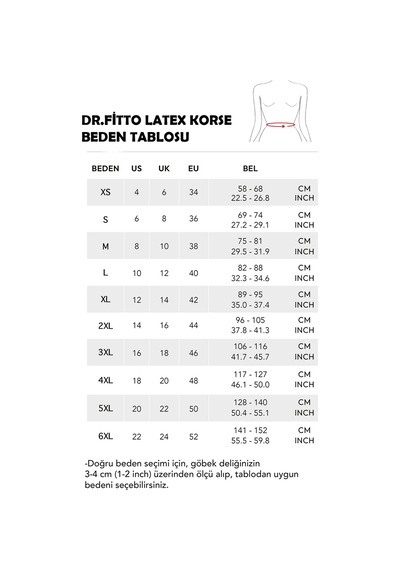 Dr.fitto Çelik Balenli Vücut Şekillendirici Korse Siyah