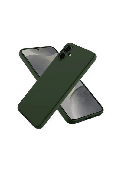 Samsung Galaxy A06 Kılıf First Silikon - Koyu Yeşil