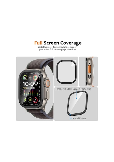 Apple Watch Uyumlu  Ultra 1/2/3 49mm High Glass Kolay Cam Ekran Koruyucu