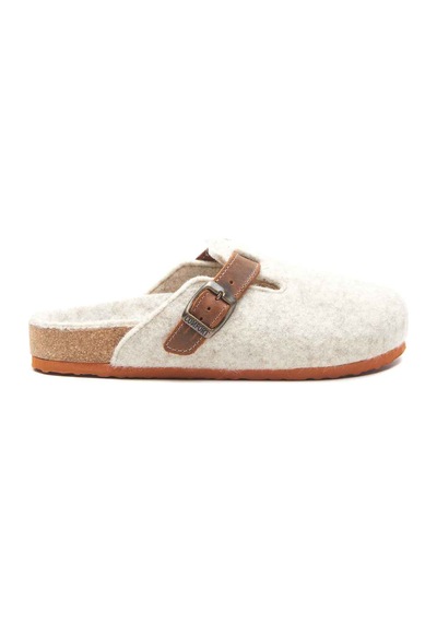 Comfortfusse Capri-w - Erkek Ortopedik Yün Keçe Sabo Ev Terliği Bej Yün