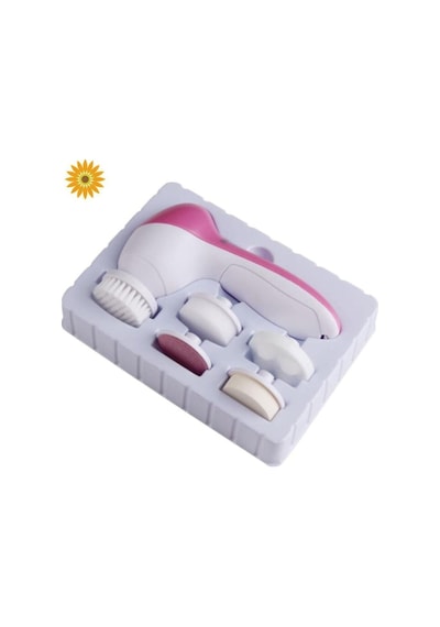 Pazarız 5 In 1 Pilli Yüz Temizleme,masaj Ve Peeling Fırça Seti