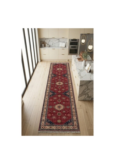Yolluk Halı Kaymaz Taban Yıkanabilir Leke Tutmaz Kilim Özel Ölçü Koridor Halısı 3029 Çok Renkli