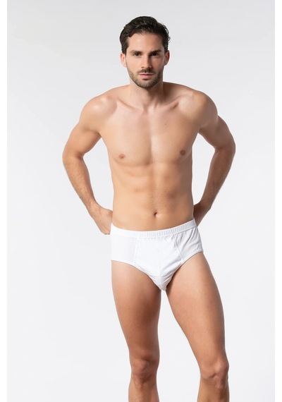 Tutku Elit 6'lı Paket Erkek %100 Pamuk Kom Slip Külot Elt1071 Beyaz
