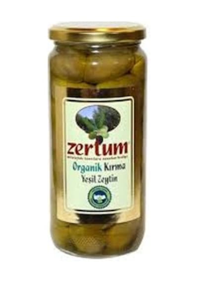 Zertum Organik Kırma Yeşil Zeytin 475 G