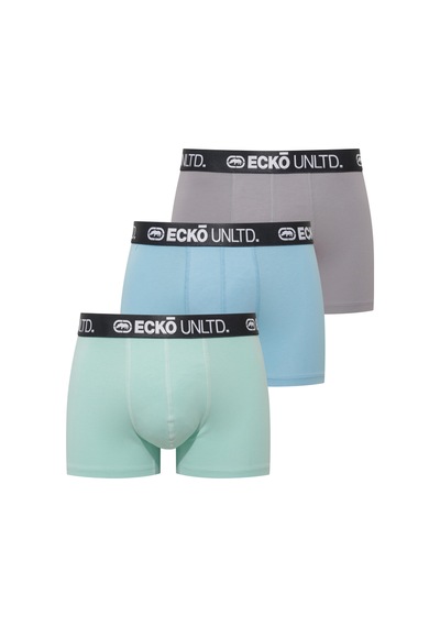U.S. Polo Assn. Ecko Gri -mavi - Mint 3'lü Boxer Gri -mavi - Mint