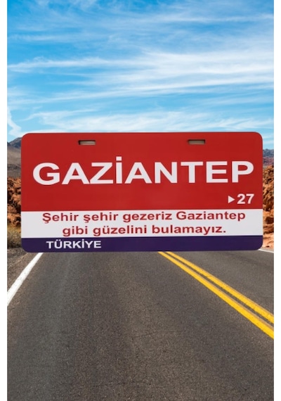 Gaziantep Şehir Temalı Plaka Sök-tak Pratik Yeni Nesil