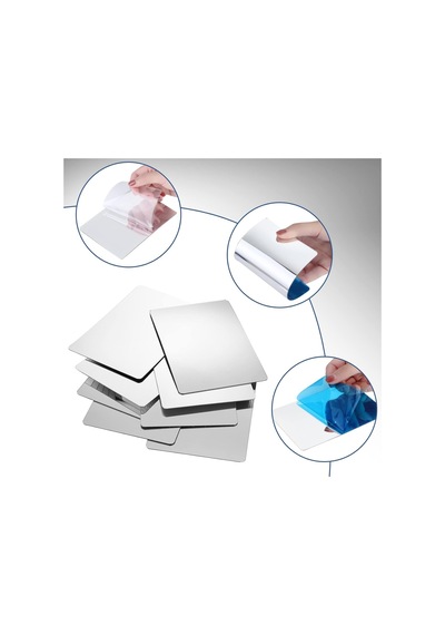 Kyrotech 2 Adet Kendinden Yapışkanlı Akrilik Pleksi Ayna, Esnek Dekoratif Sticker Duvar Aynası, Kırılmaz, Hafif, Kolay Montajlı Modern Süsleme, Ev, Ofis, Banyo Ve Çocuk Odası İçin Gümüş, 5x10 Cm Kyrotech 2 Adet Kendinden Yapışkanlı Akrilik Pleksi Ayna, Esnek Dekoratif Sticker Duvar Aynası, Kırılmaz, Hafif, Kolay Montajlı Modern Süsleme, Ev, Ofis, Banyo Ve Çocuk Odası İçin Gümüş, 5x10 Cm