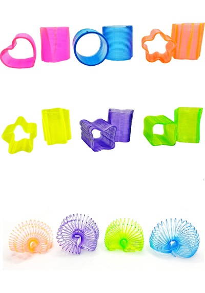 Mini Kelebek Şekilli Neon Mor Stres Yayı Oyuncak Stres Yayı - 3 Cm Çapında - 1 Adet