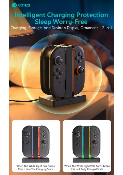 Özel Seri Oyuncağı Oyun Odası Oda Düzeni Coteci Nintendo Switch 2 Joy-con Şarj Ünitesi Ve Standı