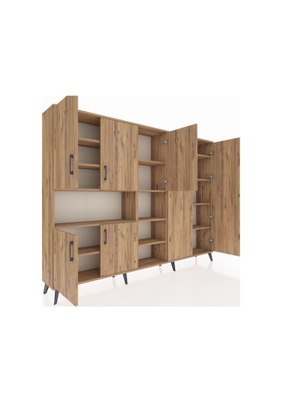 Arges Dolap 13 Raflı 7 Kapaklı 220x30x163 Çam-çam Çam-çam