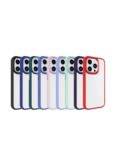 Apple Uyumlu iPhone 15 Pro Kılıf Zore Krom Kapak Derin Mor