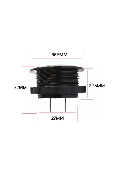 BuharaElektronik Araba Motosiklet Kırmızı Led Dijital Ekran Voltmetre