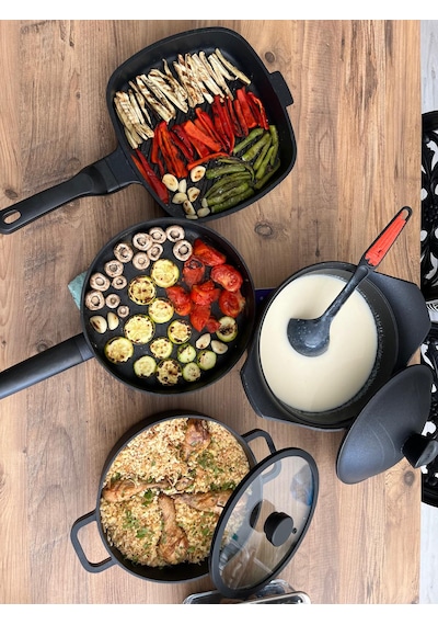 Cooknkeep Izgara Tava Siyah