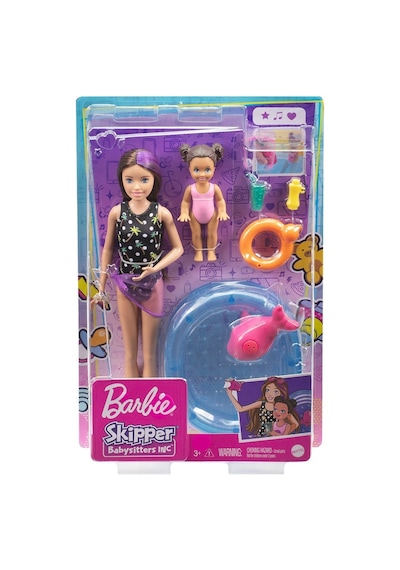 Fhy97 Barbie Bebek Bakıcısı Bebeği Ve Aksesuarları Oyun    Seti
