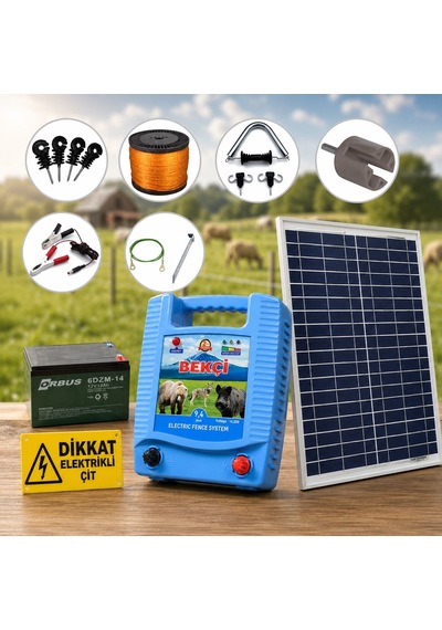 Bekçi 9.4j 30000m2 Güneş Enerjili - Sensörlü Elektrikli Çit Sistemi