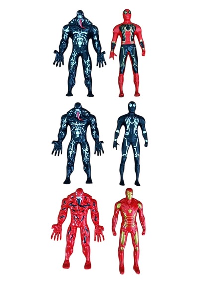 Avengers 24'lü Süper Kahramanlar Seti Taş Adam Thanos Örümcek Adam Hulk Kara Panter Venom Batman Demir Adam 12 Cm. Avengers Karakterleri