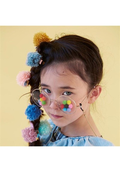 Meri Meri - Big Pom Pom Hair Clips - Ponponlu Büyük Tokalar Çok Renkli
