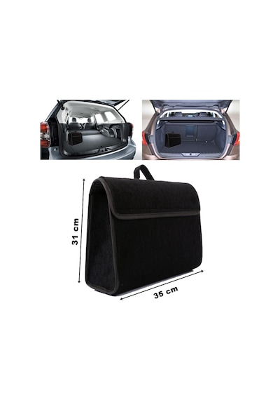 Halı Bagaj Çantası Araç Bagaj Organizer 35cm x 31cm Sert Malzeme N11.602