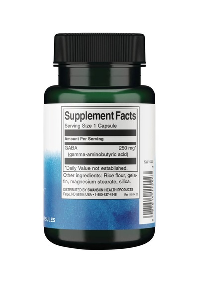 Swanson Nutrition Gaba 250 Mg 60 Kapsül Takviye Edici Gıda Gıda Takviye
