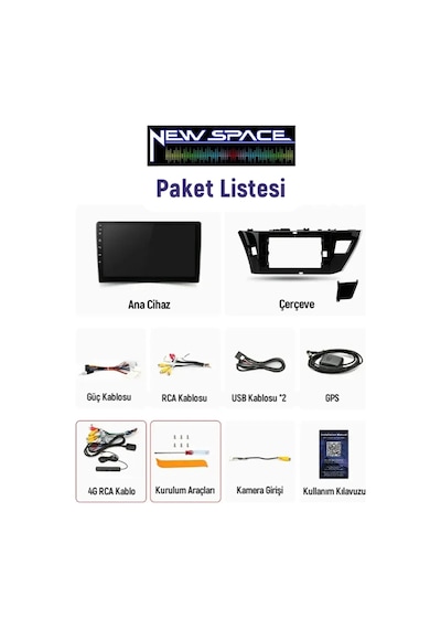 Toyota Corolla Android 8gb Ram 128gb Rom 8 Çekirdek Carplay Multimedya