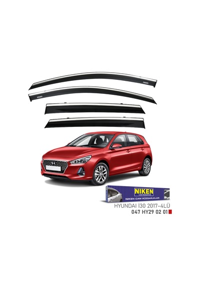 Replax Hyundai İ30 2017 Sonrası Kromlu Cam Rüzgarlığı 4lü