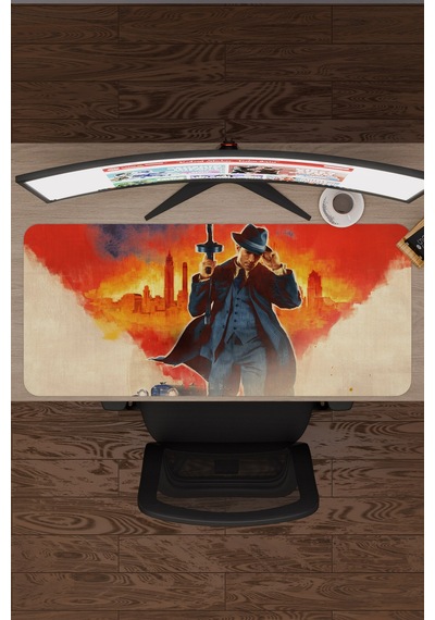 Mafia Kaymaz Dikişli Kauçuk Oyuncu Mousepad V2 - 90x40 Xxl Gaming Mouse Pad Fare Altlığı