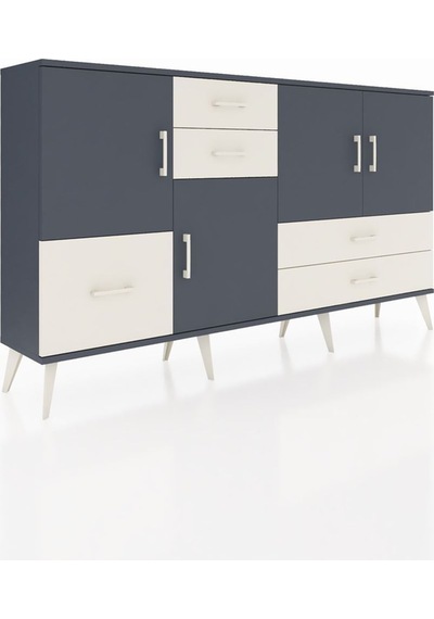 Arges Konsol 4 Raflı 5 Çekmeceli 4 Kapaklı 176x30x99 Antrasit-antrasit/aytaşı Antrasıt/aytası - Antrasıt Arges Konsol 4 Raflı 5 Çekmeceli 4 Kapaklı 176x30x99 Antrasit-antrasit/aytaşı Antrasıt/aytası - Antrasıt