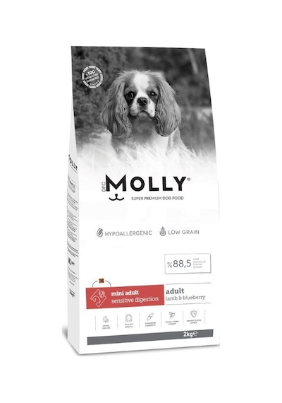 Molly Düşük Tahıllı Hypoallergenic Kuzulu Ve Yaban Mersinli Küçük Irk Yetişkin Köpek Maması 2 Kg